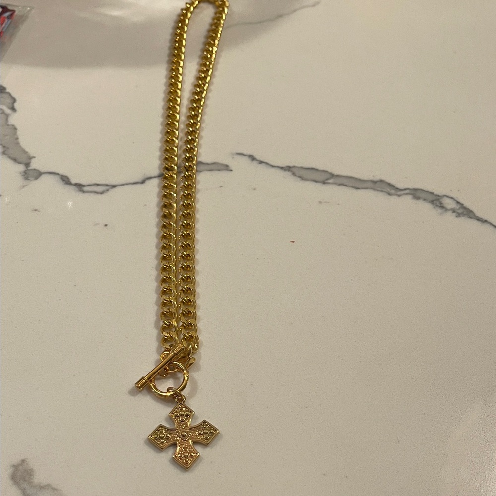 Gold Plated Cross Necklace